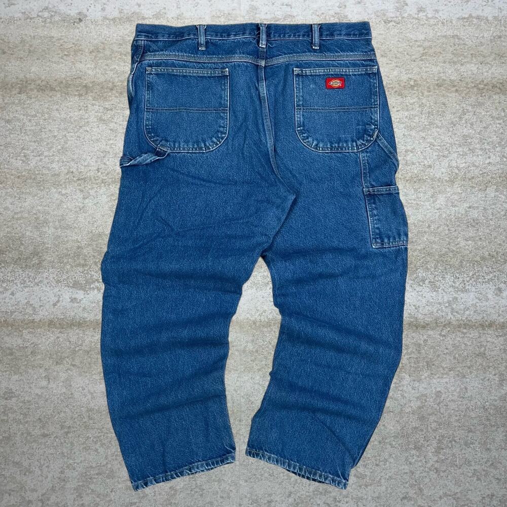 Vintage Dickies Carpenter Jeans Medium Wash Work Denim Red Label Relaxed 90s